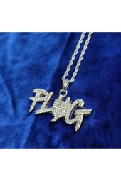 Iced Taşlı Plug Kolye - 3