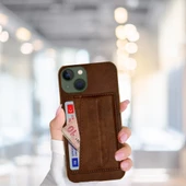İphone 13 Tlp Kartlıklı Standlı  Lüx Deri Kılıf - 3