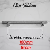 Doruk Kulp Mobilya Mutfak Dolabı Çekmece Dolap Kapak Kulpları Kulbu Kulpu Krom Renk 160 mm Metal - 7