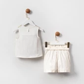 Kız Çocuk Şortlu Payetli 2 Li Bayramlık Takım - 6