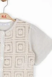 NK KİDS Kız Çocuk Mocca Keten Mevsimlik Ceket 36545 thumbnail 12