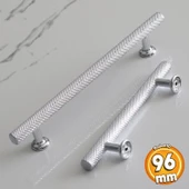 Doruk Kulp Mutfak Mobilya Dolabı Çekmece Dolap Kapak Kulpları Kulpu Kulbu Krom Renk 96 mm Metal thumbnail 1