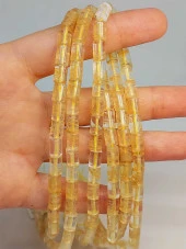 Golden & Rutil Kuvars Taşı Silindir Kesim 5.5x7.5mm Dizi (49300) thumbnail 1