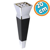 Mobilya Oturma Grubu Kanepe Sehpa TV Ünitesi Koltuk Ayağı Baza Ayakları Siyah Krom 20 cm thumbnail 1