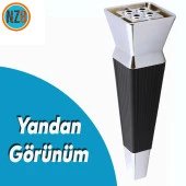 Mobilya Oturma Grubu Kanepe Sehpa TV Ünitesi Koltuk Ayağı Baza Ayakları Siyah Krom 20 cm thumbnail 3