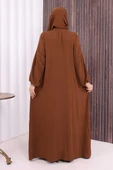 Şallı Namaz Elbisesi 3857 Kahverengi thumbnail 5
