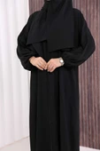 Şallı Namaz Elbisesi 3857 Siyah thumbnail 6