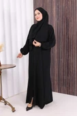 Şallı Namaz Elbisesi 3857 Siyah thumbnail 2