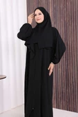 Şallı Namaz Elbisesi 3857 Siyah thumbnail 5