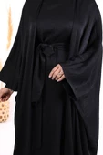 Yarasakol Abayalı Elbise Takım 8497 Siyah - 5