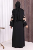 Çift Taraflı Çift Renk Ferace 7897 Siyah thumbnail 3