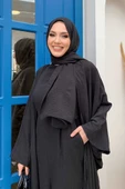 Şalıyla Birlikte Tulum ve Abaya İkili Takım 8519 Siyah thumbnail 4
