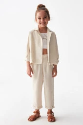 Kız Çocuk Tunus Keten Pantolon 56540 - 1