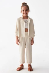 Kız Çocuk Tunus Keten Pantolon 56540 - 7