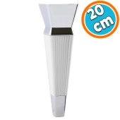 Mobilya Oturma Grubu Kanepe Sehpa TV Ünitesi Koltuk Ayağı Baza Ayakları Beyaz Krom 20 cm - 1