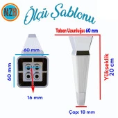 Mobilya Oturma Grubu Kanepe Sehpa TV Ünitesi Koltuk Ayağı Baza Ayakları Beyaz Krom 20 cm - 2