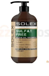 SOLEX SULFAT FREE ZEYTİN YAĞLI ŞAMPUAN TUZSUZ 1000ML-TÜM SAÇLAR - 1
