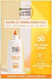 Garnier Ambre Solaire Super UV C Vitamini Koyu Leke Karşıtı Fluid Krem SPF50+ 40ML - 4
