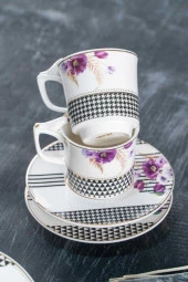 Acar Black Wall 6'lı Kahve Fincan Takımı - 3