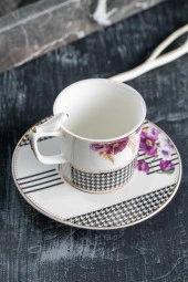 Acar Black Wall 6'lı Kahve Fincan Takımı - 5