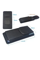 Kemere Takılan Telefon Kılıfı Dik Bel Kemer Kılıfları Kapaklı Mıknatıslı 16.2 X 8 Cm thumbnail 2