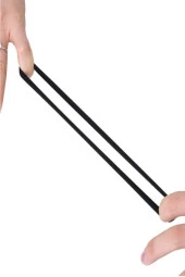Kadın 10'lu Siyah Ultra Esnek Bilek Lastik Toka - 2