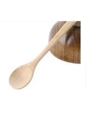 Doğal Ağaç Kaşık Cilasız Ahşap Kaşık 26 Cm - 1