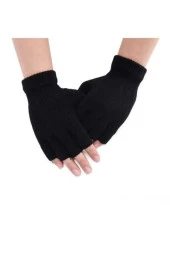 Unisex Parmaksız Kesik Yarım Parmak Kışlık Örme Triko Eldiven - 1