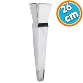 Mobilya Oturma Grubu Kanepe Sehpa TV Ünitesi Koltuk Ayağı Baza Ayakları Beyaz Krom 26 cm thumbnail 1