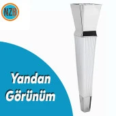 Mobilya Oturma Grubu Kanepe Sehpa TV Ünitesi Koltuk Ayağı Baza Ayakları Beyaz Krom 26 cm thumbnail 3