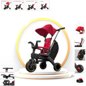 Maxi Taxi Trike Plus F3 Ebeveyn Kontrollü Katlanabilir Bisiklet Kırmızı - 1