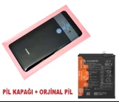 Tkgz Huawei Uyumlu MATE 10 Pro Arka Pil Batarya Kapağı + PİL (CAM) SİYAH - 1