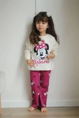 KIZ ÇOCUK 2 İPLİK MİNNİE VE DUFFY DUCK DESENLİ İSPANYOL PAÇA TAKIM - 9