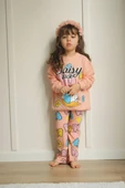 KIZ ÇOCUK 2 İPLİK MİNNİE VE DUFFY DUCK DESENLİ İSPANYOL PAÇA TAKIM - 4