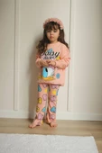 KIZ ÇOCUK 2 İPLİK MİNNİE VE DUFFY DUCK DESENLİ İSPANYOL PAÇA TAKIM - 3