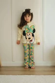 KIZ ÇOCUK 2 İPLİK MİNNİE VE DUFFY DUCK DESENLİ İSPANYOL PAÇA TAKIM - 8