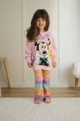 KIZ ÇOCUK 2 İPLİK MİNNİE VE DUFFY DUCK DESENLİ İSPANYOL PAÇA TAKIM - 6