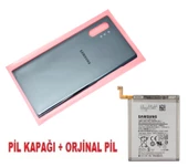 Samsung Galaxy NOTE 10 PLUS Arka Pil Batarya Kapağı + PİL (CAM) SİYAH - 1