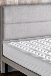 Niron Slim Pocket Yatak Seti - 90x200 Tek Kişilik Paket Yaylı Yatak, Metal Baza ve Başlık Takımı - 8