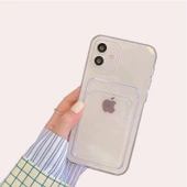 İphone 11 Şeffaf Kartlıklı Kamera Korumalı Telefon Kılıfı thumbnail 1