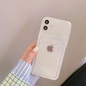 İphone 11 Şeffaf Kartlıklı Kamera Korumalı Telefon Kılıfı thumbnail 4