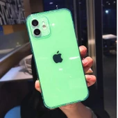 İphone Renkli Şeffaf Silikon 2.0mm Kamera Korumalı Telefon Kılıfı thumbnail 2