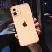 İphone Renkli Şeffaf Silikon 2.0mm Kamera Korumalı Telefon Kılıfı thumbnail 3