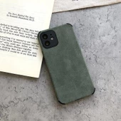 İphone 13 Pro Köşe Korumalı Antik Deri Telefon Kılıfı thumbnail 2