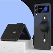 Samsung Galaxy Z Flip 3 Katlanır 2 Renkli Parmak Tutuculu Deri+Silikon Kılıf thumbnail 2