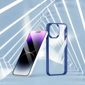 İphone 14  Metal Kamera Çerçeveli Kenarları Renkli Kılıf thumbnail 3