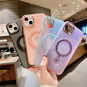 İphone 13 Pro Max Stantlı Buzlu Sert Magsafe Kapak thumbnail 3