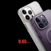 iPhone 14 Plus Magsafe Şarj Özellikli Buzlu Sert Kılıf thumbnail 5
