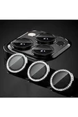 İphone 14-15 Pro -14-15 Pro Max Uyumlu Taşlı Lens Koruma thumbnail 1