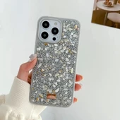 İphone 15 Plus Sw Taşlı Premium Lüx Silikon Cep Telefonu Kılıfı thumbnail 1